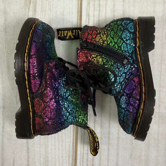 dr. marten 1460 pascal metallic rainbow boots 6C - Picture 4 of 7